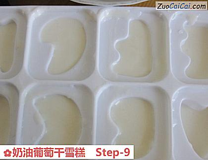 奶油葡萄干雪糕做法第九步骤