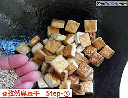 孜然臭豆干做法第三步骤