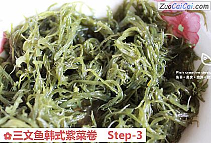 三文鱼韩式紫菜卷做法第三步骤