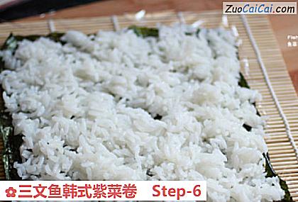 三文鱼韩式紫菜卷做法第六步骤