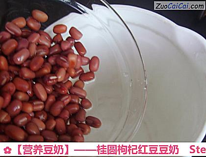 桂圆枸杞红豆豆奶做法第二步骤