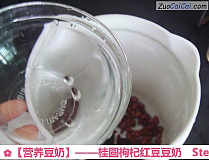 桂圆枸杞红豆豆奶做法第四步骤