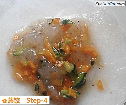 蒸饺做法第四步骤