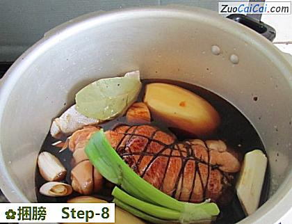 捆膀做法第八步骤