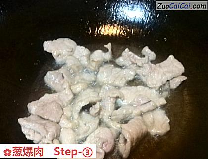 葱爆肉做法第三步骤