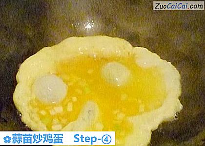 蒜苗炒鸡蛋做法第四步骤