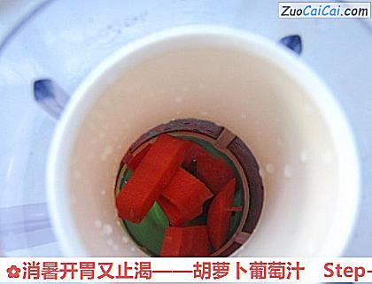 胡萝卜葡萄汁做法第四步骤