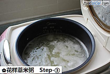 花样薏米粥做法第三步骤