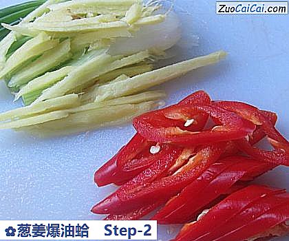 葱姜爆油蛤做法第二步骤