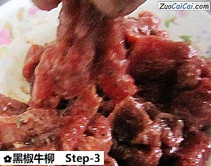黑椒牛柳做法第三步骤