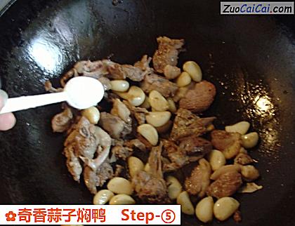 奇香蒜子焖鸭做法第五步骤