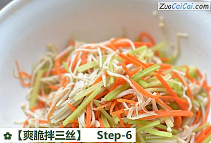 ［爽脆拌三丝］做法第六步骤