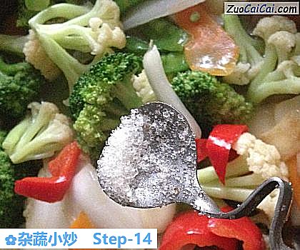 杂蔬小炒做法第十四步骤