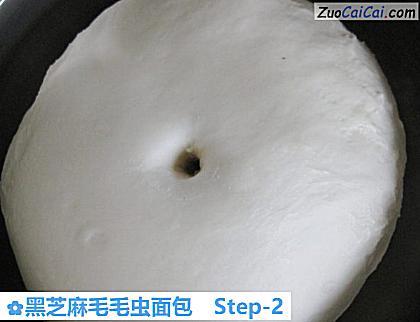 黑芝麻毛毛虫面包做法第二步骤