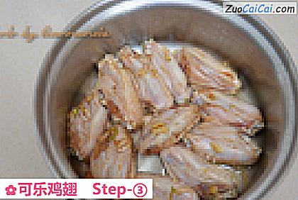 可乐鸡翅做法第三步骤
