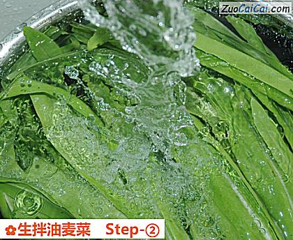 生拌油麦菜做法第二步骤