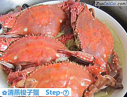清蒸梭子蟹做法第七步骤