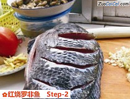 红烧罗非鱼做法第二步骤