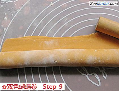 双色蝴蝶卷做法第九步骤