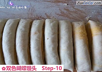 双色蝴蝶馒头做法第十步骤