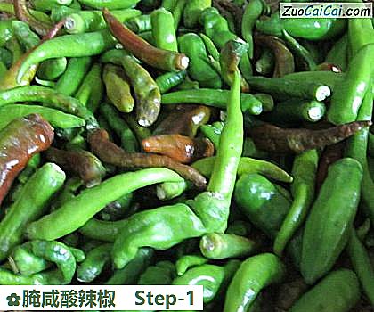 腌咸酸辣椒做法第一步骤