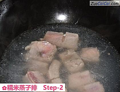 糯米蒸子排做法第二步骤
