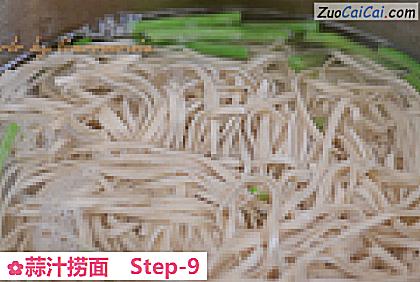 蒜汁捞面做法第九步骤