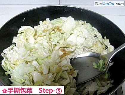 手撕包菜做法第五步骤