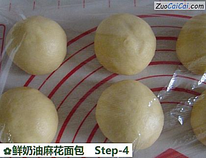 鲜奶油麻花面包做法第四步骤
