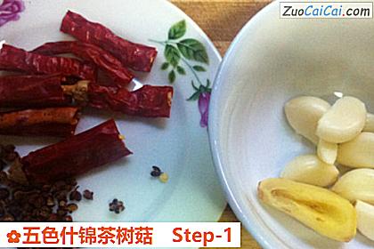 五色什锦茶树菇做法第一步骤