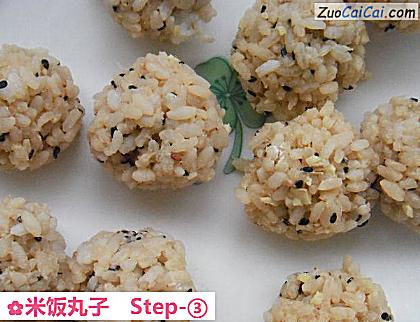 米饭丸子做法第三步骤