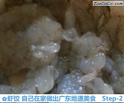 虾饺自己在家做出广东地道美食做法第二步骤