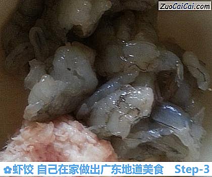虾饺自己在家做出广东地道美食做法第三步骤