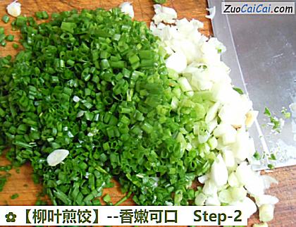 柳叶煎饺做法第二步骤