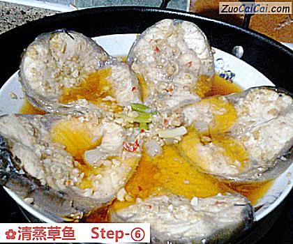 清蒸草鱼做法第六步骤