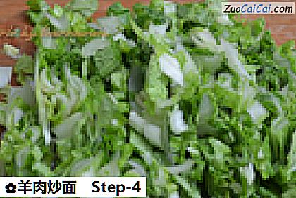羊肉炒面做法第四步骤