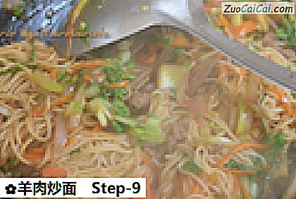 羊肉炒面做法第九步骤