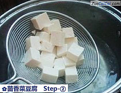 茴香菜豆腐做法第二步骤