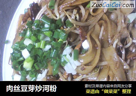 肉丝豆芽炒河粉