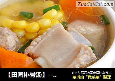 【田园排骨汤】--- 煲一碗甘甜鲜香的家常好汤