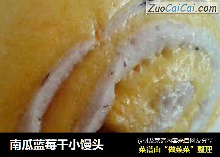 南瓜蓝莓干小馒头