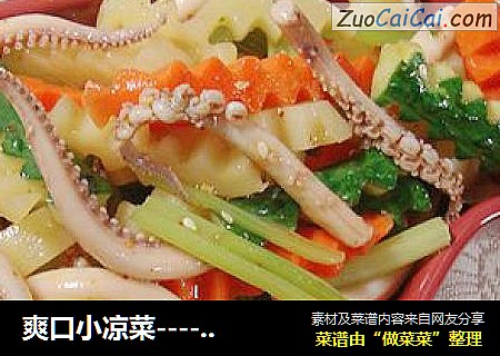 爽口小凉菜---------【葱油时蔬拌鱿鱼】