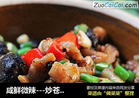 咸鲜微辣---炒苍蝇头