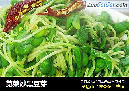 苋菜炒黑豆芽