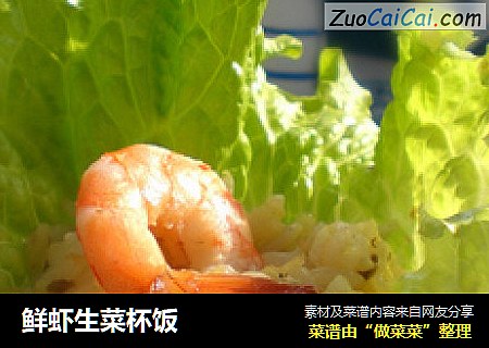 鲜虾生菜杯饭