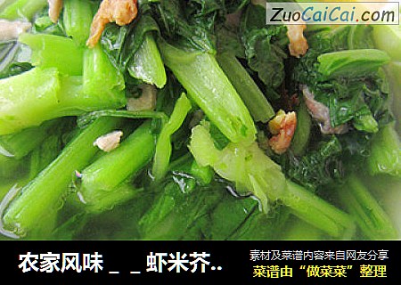 农家风味＿＿虾米芥菜汤