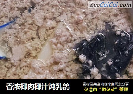 香浓椰肉椰汁炖乳鸽