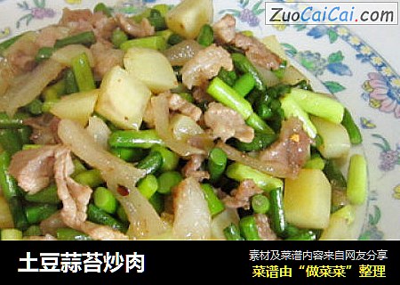 土豆蒜苔炒肉