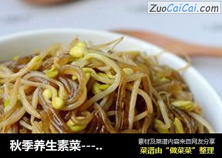 秋季养生素菜----豆芽炒粉条