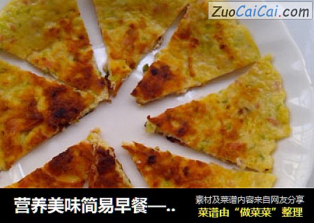 营养美味简易早餐———鸡蛋黄瓜火腿肉末小葱饼